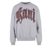 Rundhalspullover KARL KANI "Karl Kani KK Kani Inside Out Crew", Herren, Gr. XXL, grau, 65% Baumwolle, 35% Polyester, mehrfarbig, relaxed fit, Rundhals, Pullover Rundhalspullover (75030615-XXL)