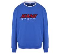 Rundhalspullover KARL KANI "Karl Kani KK Sport Crew", Herren, Gr. S, blau, 63% Baumwolle, 37% Polyester, mehrfarbig, normal, Rundhals, Pullover Rundhalspullover (81212608-S) blau
