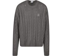 Rundhalspullover KARL KANI "Karl Kani OG Cable Knit Os Sweater", Herren, Gr. XL, schwarz, 100% Polyacryl, unifarben, normal, Rundhals, Pullover Rundhalspullover (64621806-XL) schwarz