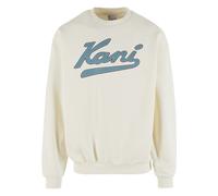 Rundhalspullover KARL KANI "Karl Kani Varsity Palm Os Crewneck", Herren, Gr. XS, weiß, 65% Baumwolle, 35% Polyester, mehrfarbig, normal, Rundhals, Pullover Rundhalspullover (75427722-XS) weiß