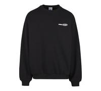 Rundhalspullover KARL KANI "Karl Kani Woven Signature Resist Love Crew", Herren, Gr. S, schwarz, 65% Baumwolle, 35% Polyester, mehrfarbig, normal, Rundhals, Pullover Rundhalspullover (98040739-S) schw