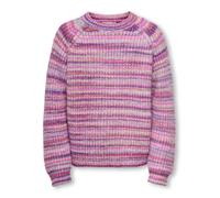 Rundhalspullover KIDS ONLY "KOGCARLY-MIA L/S O-NECK KNT", Jungen, Gr. 122/128, bunt (rose wine pattern:multicolor), Strick, Obermaterial: 47% Polyester, 39% Polyacryl, 8% Nylon, 6% Wolle, gemustert, g
