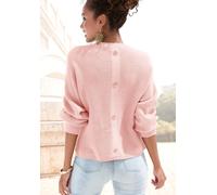 LASCANA Rundhalspullover Damen altrosa Gr.32/34