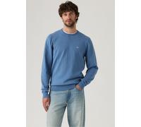 Rundhalspullover LEVI'S "LIGHTWEIGHT HM SWEATER", Herren, Gr. L, blau (sunset blau), Strick, Obermaterial: 94% Baumwolle, 4% Polyamid, 2% Elasthan, regular fit normal, Rundhals, angesetztes Bündchen,