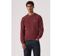 Rundhalspullover LEVI'S "LIGHTWEIGHT HM SWEATER", Herren, Gr. L, rot (oxblood rot pique), Strick, Obermaterial: 100% Baumwolle, regular fit normal, Rundhals, angesetztes Bündchen, Pullover Rundhalspul