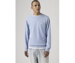 Rundhalspullover LEVI'S "LIGHTWEIGHT HM SWEATER", Herren, Gr. M, blau (chambray blau pique), Strick, Obermaterial: 100% Baumwolle, regular fit normal, Rundhals, angesetztes Bündchen, Pullover Rundhals