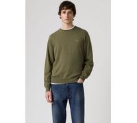 Rundhalspullover LEVI'S "LIGHTWEIGHT HM SWEATER", Herren, Gr. M, ivy grün jersey, Strick, Obermaterial: 94% Baumwolle, 4% Polyamid, 2% Elasthan, regular fit normal, Rundhals, angesetztes Bündchen, Pul