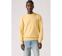 Rundhalspullover LEVI'S "LIGHTWEIGHT HM SWEATER", Herren, Gr. XXL, gelb (straw), Strick, Obermaterial: 94% Baumwolle, 4% Polyamid, 2% Elasthan, regular fit normal, Rundhals, angesetztes Bündchen, Pull