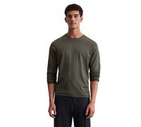 Rundhalspullover MARC O'POLO "aus Bio-Baumwoll-Kaschmir-Mix", Herren, Gr. M, copley braun, Obermaterial: 95% Baumwolle, 5% Kaschmir, unifarben, Rundhals, Pullover Rundhalspullover (86607314-M) copley