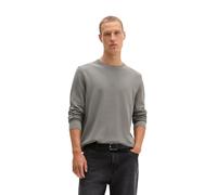 Rundhalspullover MARC O'POLO "aus Bio-Baumwoll-Piqué", Herren, Gr. 3XL, grau (graphite dust), Obermaterial: 100% Baumwolle, unifarben, Rundhals, Pullover Rundhalspullover (90679953-XXXL) graphite dust