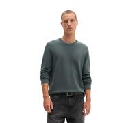 Marc O'Polo Herren Strickpullover – Bio-Baumwoll-Piqué, Rundhals, Hellgrau M