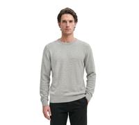 Rundhalspullover MARC O'POLO "aus Bio-Baumwoll-Piqué", Herren, Gr. XS, grau (silber grau melange), Obermaterial: 100% Baumwolle, unifarben, Rundhals, Pullover Rundhalspullover (15529713-XS) silber gra
