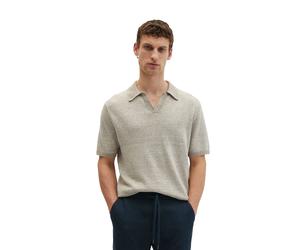 Rundhalspullover MARC O'POLO "aus Bio-Baumwolle und Leinen", Herren, Gr. L, chalky sand, Obermaterial: 65% Leinen, 35% Baumwolle, unifarben, Rundhals, Pullover Rundhalspullover (30225726-L) chalky san