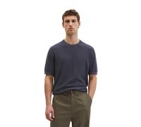 Rundhalspullover MARC O'POLO "aus Bio-Baumwolle und Leinen", Herren, Gr. XXL, blau (faded blau), Obermaterial: 90% Baumwolle, 10% Leinen, unifarben, Rundhals, Pullover Rundhalspullover (41607844-XXL)