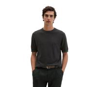 Rundhalspullover MARC O'POLO "aus Bio-Baumwolle und Leinen", Herren, Gr. XXL, schwarz, Obermaterial: 90% Baumwolle, 10% Leinen, unifarben, Rundhals, Pullover Rundhalspullover (18436364-XXL) schwarz