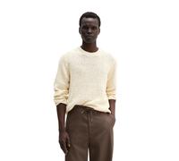 Rundhalspullover MARC O'POLO "aus lockerem Bändchengarn", Damen, Gr. M, chalky sand, Obermaterial: 74% Baumwolle, 26% Polyamid, unifarben, Rundhals, Pullover Rundhalspullover (50021710-M) chalky sand