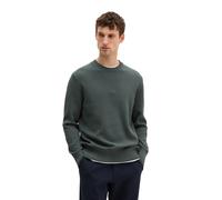 Rundhalspullover MARC O'POLO "aus reiner Bio-Baumwolle", Herren, Gr. L, skipping stone, Obermaterial: 100% Baumwolle, unifarben, Rundhals, Pullover Rundhalspullover (56207304-L) skipping stone