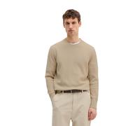 Rundhalspullover MARC O'POLO "aus reiner Bio-Baumwolle", Herren, Gr. XS, beige (light oat), Obermaterial: 100% Baumwolle, unifarben, Rundhals, Pullover Rundhalspullover (75151913-XS) light oat