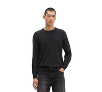 Rundhalspullover MARC O'POLO "aus reiner Bio-Baumwolle", Herren, Gr. XXL, schwarz, Obermaterial: 100% Baumwolle, unifarben, Rundhals, Pullover Rundhalspullover (66488804-XXL) schwarz