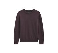 Rundhalspullover MARC O'POLO "aus softem Bio-Bauwoll-Schurwoll-Mix", Herren, Gr. S, lila (deep mullberry), Obermaterial: 54% Baumwolle, 29% Schurwolle, 17% Polyamid, unifarben, Rundhals, Pullover Rund