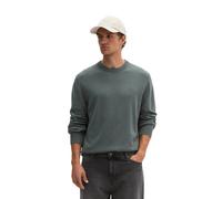 Rundhalspullover MARC O'POLO "aus softem Bio-Bauwoll-Schurwoll-Mix", Herren, Gr. XXL, grün (skipping stone), Obermaterial: 54% Baumwolle, 29% Schurwolle, 17% Polyamid, unifarben, Rundhals, Pullover Ru