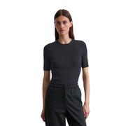 Rundhalspullover MARC O'POLO "aus Viskose-Mix", Damen, Gr. L, blau (deep night blau), Obermaterial: 80% Viskose, 20% Polyester, unifarben, Rundhals, Pullover Rundhalspullover (85733439-L) deep night b