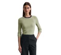 Rundhalspullover MARC O'POLO "aus Viskose-Mix", Damen, Gr. M, smooth sage, Obermaterial: 80% Viskose, 20% Polyester, unifarben, casual, Rundhals, Langarm, Pullover (32669403-M) smooth sage
