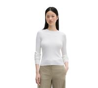 Rundhalspullover MARC O'POLO "DFB Travel Collection", Damen, Gr. S, silky weiß, Jersey, Obermaterial: 80% Viskose, 20% Polyester, slim fit, Rundhals, Pullover Rundhalspullover, aus Viskose-Mix (395489
