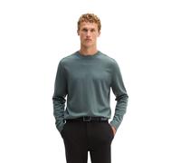 Rundhalspullover MARC O'POLO "aus weicher Merinowolle", Herren, Gr. L, grün (skipping stone), Obermaterial: 100% Schurwolle, unifarben, Rundhals, Pullover Rundhalspullover (83345244-L) skipping stone