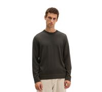 Rundhalspullover MARC O'POLO "aus weicher Merinowolle", Herren, Gr. M, braun (wooden earth), Obermaterial: 100% Schurwolle, unifarben, Rundhals, Pullover Rundhalspullover (99027140-M) wooden earth