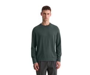 Rundhalspullover MARC O'POLO "aus weicher Merinowolle", Herren, Gr. XXL, mangrove, Obermaterial: 100% Schurwolle, unifarben, Rundhals, Pullover Rundhalspullover (63664600-XXL) mangrove