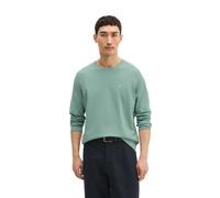 Rundhalspullover MARC O'POLO "aus zertifizierter Bio-Baumwolle", Herren, Gr. L, midnight moss, Obermaterial: 100% Baumwolle, unifarben, Rundhals, Pullover Rundhalspullover (25991735-L) midnight moss