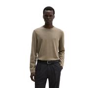 Rundhalspullover MARC O'POLO "aus zertifizierter Bio-Baumwolle", Herren, Gr. S, beige (frozen taupe), Obermaterial: 100% Baumwolle, unifarben, Rundhals, Pullover Rundhalspullover (71042321-S) frozen t