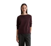 Rundhalspullover MARC O'POLO, Damen, Gr. M, schwarz cherry, Strick, Obermaterial: 45% Baumwolle, 27% Polyamid, 20% Schurwolle, 5% Alpaka, 3% Elasthan, Bündchen, Pullover (56978310-M) schwarz cherry