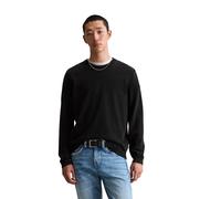 Rundhalspullover MARC O'POLO DENIM "aus reiner Bio-Baumwolle", Herren, Gr. L, schwarz, Obermaterial: 100% Baumwolle, unifarben, Rundhals, Pullover Rundhalspullover (73423553-L) schwarz