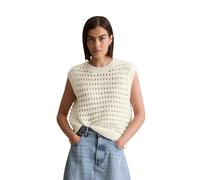 Rundhalspullover MARC O'POLO DENIM "aus softem Schurwolle-Mix", Damen, Gr. XXS, weiß (weiß blush), Obermaterial: 87% Schurwolle, 13% Polyamid, unifarben, Rundhals, Pullover Rundhalspullover (43301247-