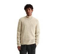 Rundhalspullover MARC O'POLO DENIM "aus weichem Schurwoll-Mix", Damen, Gr. L, pure cashmere, Obermaterial: 70% Schurwolle, 30% Polyamid, unifarben, Rundhals, Pullover Rundhalspullover (66866945-L) pur