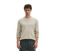 Rundhalspullover MARC O'POLO, Herren, Gr. M, grau kit, Strick, Obermaterial: 100% Baumwolle, regular fit normal, Rundhals, Rippbündchen, Pullover Rundhalspullover, regular aus reiner Bio-Baumwolle (45