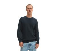 Rundhalspullover MARC O'POLO "mit smarter Querrippe", Herren, Gr. L, peppercorn grau, Obermaterial: 100% Baumwolle, unifarben, Pullover Rundhalspullover (22807730-L) peppercorn grau