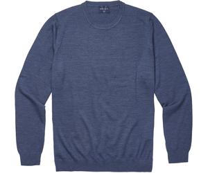 Rundhalspullover MARVELIS, Herren, Gr. XL, rauchblau, Strick, Obermaterial: 100% Schurwolle, regular fit normal, Rundhals, Rippbündchen, Pullover Rundhalspullover (27226149-XL) rauchblau