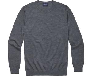 Rundhalspullover MARVELIS, Herren, Gr. XXL, grau (anthrazit), Strick, Obermaterial: 100% Schurwolle, regular fit normal, Rundhals, Rippbündchen, Pullover Rundhalspullover (28565812-XXL) anthrazit