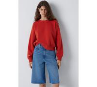 Rundhalspullover MAVI "CREW NECK SWEATSHIRT", Damen, Gr. S, rooibos tea, Stoff, 69% Baumwolle, 31% Polyester, unifarben, lässig geschnitten normal, Rundhals, normaler Saum, Pullover Rundhalspullover, 