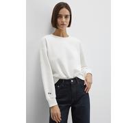 Rundhalspullover MAVI "CREW NECK SWEATSHIRT", Damen, Gr. XL, antique weiß, Stoff, 69% Baumwolle, 31% Polyester, lässig geschnitten normal, Rundhals, normaler Saum, Pullover Rundhalspullover, Sweatshir