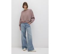 Rundhalspullover MAVI "CREW NECK SWEATSHIRT", Damen, Gr. XL, twilight mauve, Stoff, 66% Baumwolle, 34% Polyester, lässig geschnitten normal, Rundhals, Pullover, Sweatshirt cropped (56307960-XL) twilig