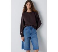 Rundhalspullover MAVI "CREW NECK SWEATSHIRT", Damen, Gr. XS, coffee bean, Stoff, 69% Baumwolle, 31% Polyester, unifarben, lässig geschnitten normal, Rundhals, normaler Saum, Pullover Rundhalspullover,