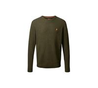 Rundhalspullover MCS "MCS Pullover Adrian", Herren, Gr. XL, grün melange, Obermaterial: 80% Wolle, 20% Polyester, Pullover Rundhalspullover (55653257-XL) grün melange