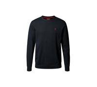 Rundhalspullover MCS "MCS Pullover Ellison", Herren, Gr. M, schwarz sapphire, Obermaterial: 100% Baumwolle, Pullover Rundhalspullover (96151333-M) schwarz sapphire