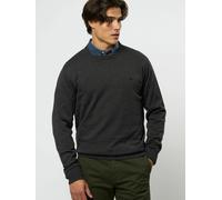 Rundhalspullover MCS "MCS Pullover Ellison", Herren, Gr. XL, dunkelgrau melange, Obermaterial: 100% Baumwolle, Pullover Rundhalspullover (53671863-XL) dunkelgrau melange