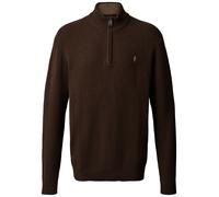Rundhalspullover MCS "MCS Pullover MCAxel", Herren, Gr. S, braun (schwarz braun melange), Obermaterial: 80% Wolle, 20% Polyester, Pullover Rundhalspullover (33927728-S) schwarz braun melange