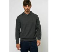 Rundhalspullover MCS "MCS Pullover MCChris", Herren, Gr. L, grau (dunkelgrau melange), Obermaterial: 100% Baumwolle, Pullover Rundhalspullover (11187028-L) dunkelgrau melange